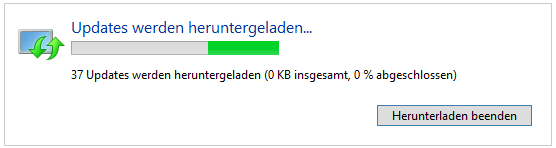 Windows Update bleibt bei 0KB und 0% stehen