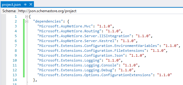 ASP.NET Core Projekt von Version 1.0 auf 1.1 aktualisieren