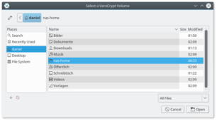 Windows bzw. Samba-Freigaben für VeraCrypt mounten