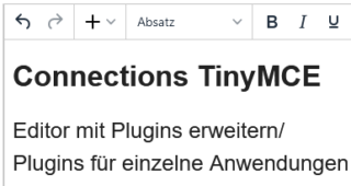 Connections 6: TinyMCE Editor mit Plugins erweitern