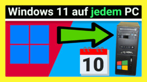 Windows 11 auf 10 Jahre altem Computer: Einfachster Weg, um Windows 11 auf JEDEM PC zu installieren! Ohne SecureBoot/TPM/CPU/RAM Prüfung