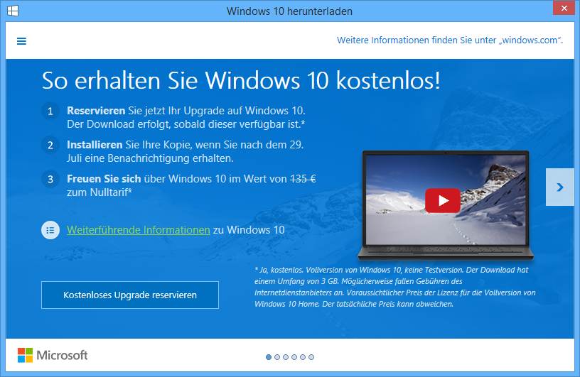 Windows 10 Erwerben